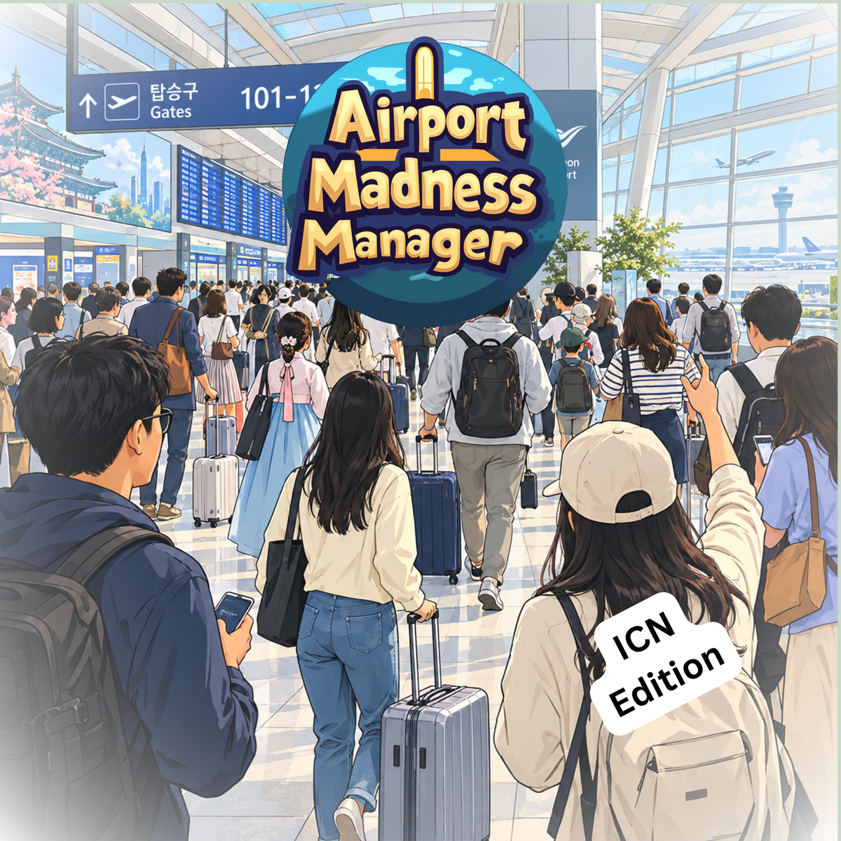 Airport Madness Manager board game - ICN Edition Papaeya