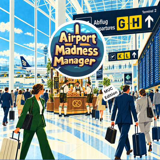 Airport Madness Manager board game - MUC Edition Papaeya - Travel Board Games